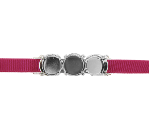 Elastic Bracelet Setting #7938 Silver/Fuchsia for Rivoli SS47 Stones (2 Pieces) 